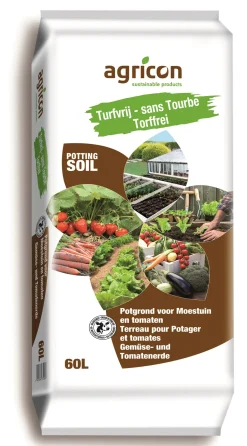 Agrcon Torffreie Gemüse- und Tomatenerde 60 L