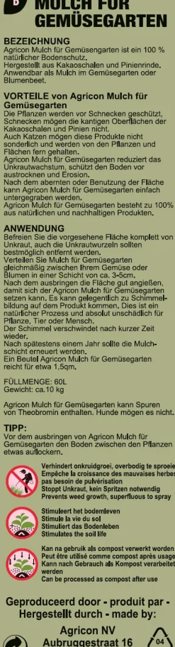 Agricon Erdbeer- und Gemüsemulch 60 L