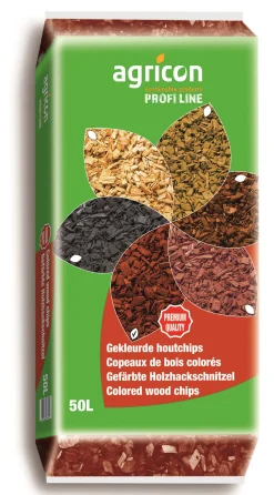 Agricon Hackschnitzel Garten rot 50 L