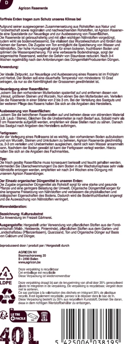 Agricon torffreie Rasenerde Profi Line, 40 l
