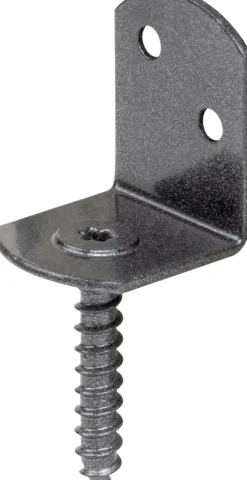 Alberts Duravis Flechtzaunhalter L-Form schwarz diamant, L-Form