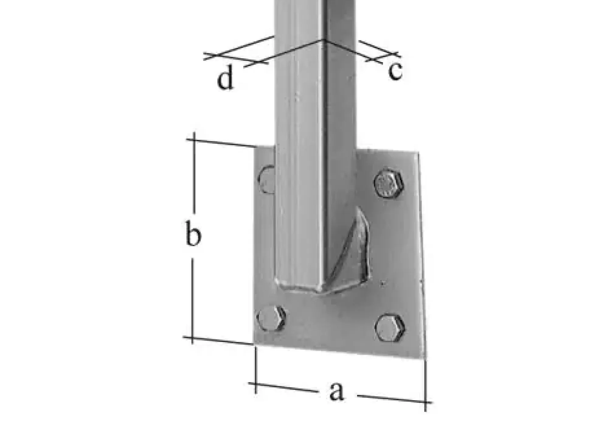 Alberts Geländerpfosten universal 115 cm, 30 x 30 mm, feuerverzinkt