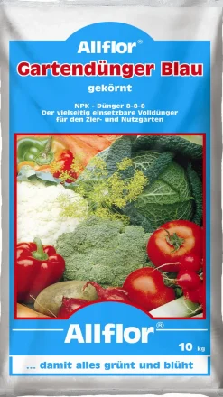 Allflor Gartendünger Blau 10kg für ca. 330 m², NPK Dünger 8-8-8