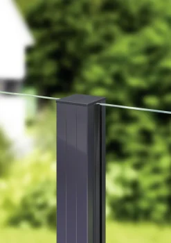 Aluminium-Pfosten 187 cm, 68 x 68 mm, anthrazitgrau RAL 7016