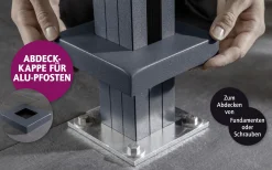 Ambiente Aluminium Abdeckkappe unten B x H: 14,5 cm x 14,5 cm, 28 mm stark