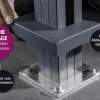 Ambiente Aluminium-Pfosten 187 cm, 68 x 68 mm, Anthrazit Struktur 7016