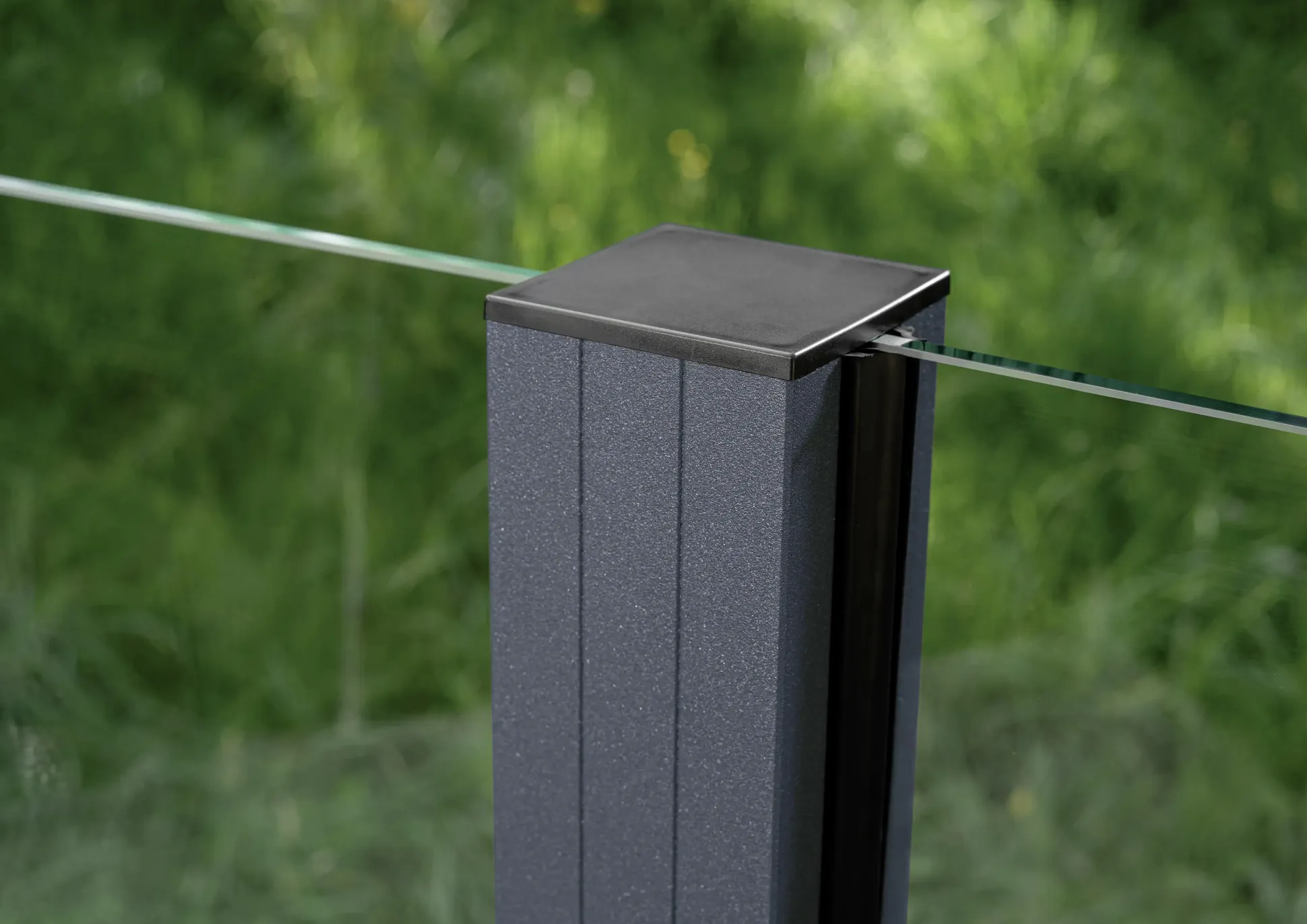 Ambiente Aluminium-Pfosten 187 cm, 68 x 68 mm, Anthrazit Struktur 7016
