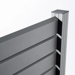 Ambiente Alu-Zaun Erweiterungsset Rhombus MINI 187 x 184,2 cm grau