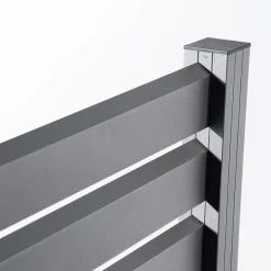 Ambiente Alu-Zaun Erweiterungsset Rhombus MAXI 187 x 184,2 cm grau
