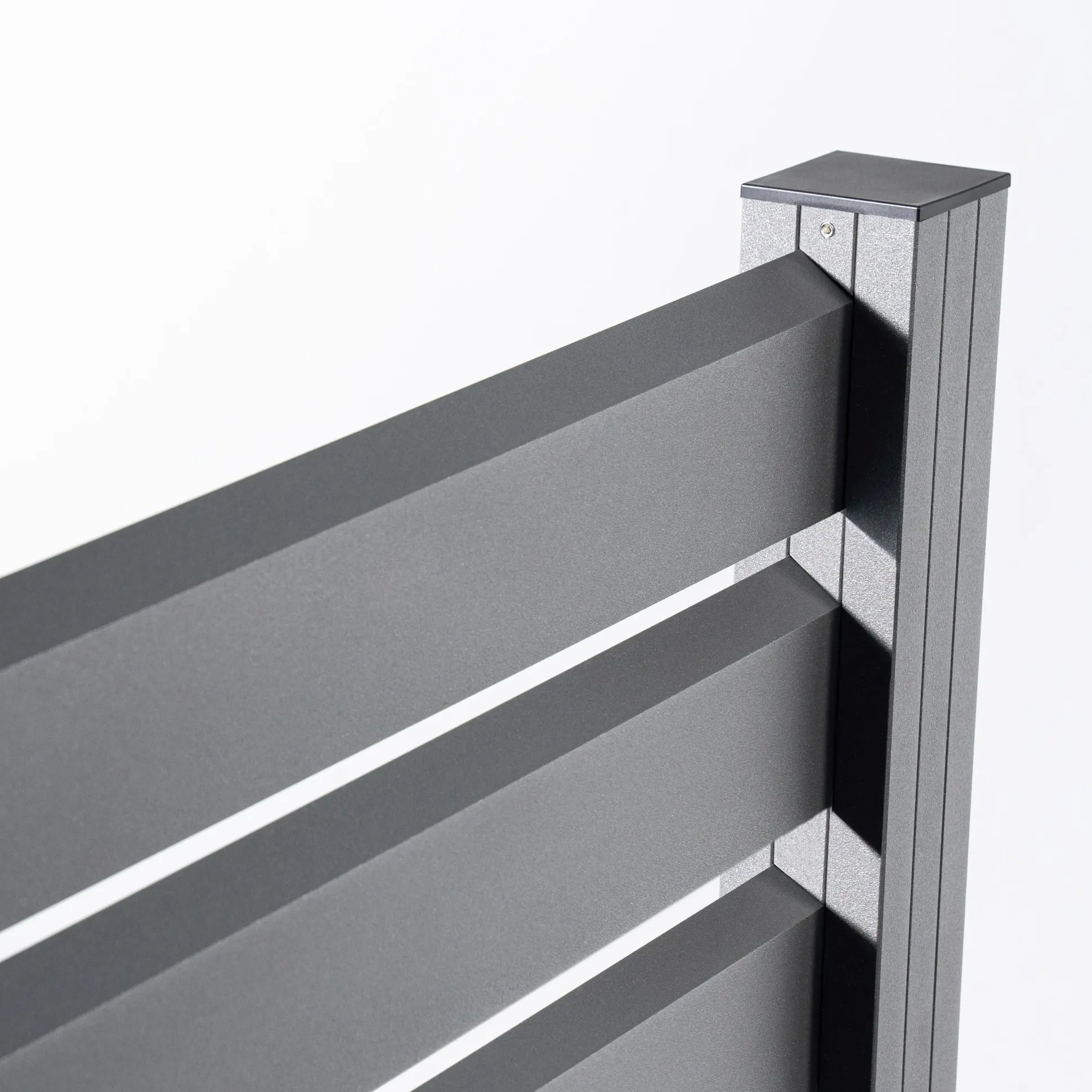 Ambiente Alu-Zaun Erweiterungsset Rhombus MAXI 187 x 184,2 cm grau