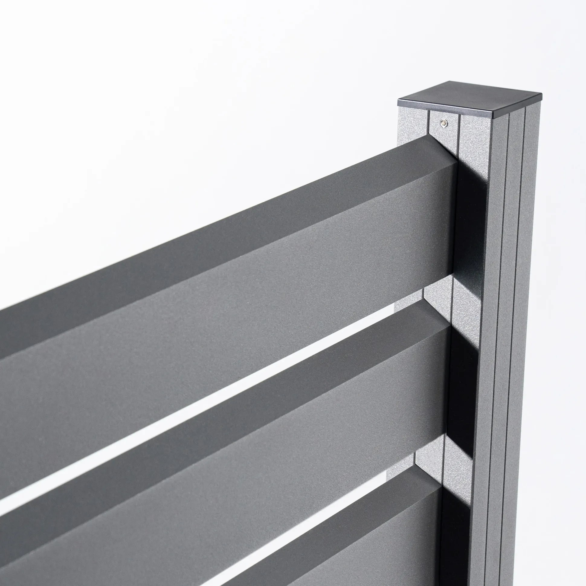 Ambiente Alu-Zaun Erweiterungsset Rhombus MAXI 187 x 124.2 cm grau