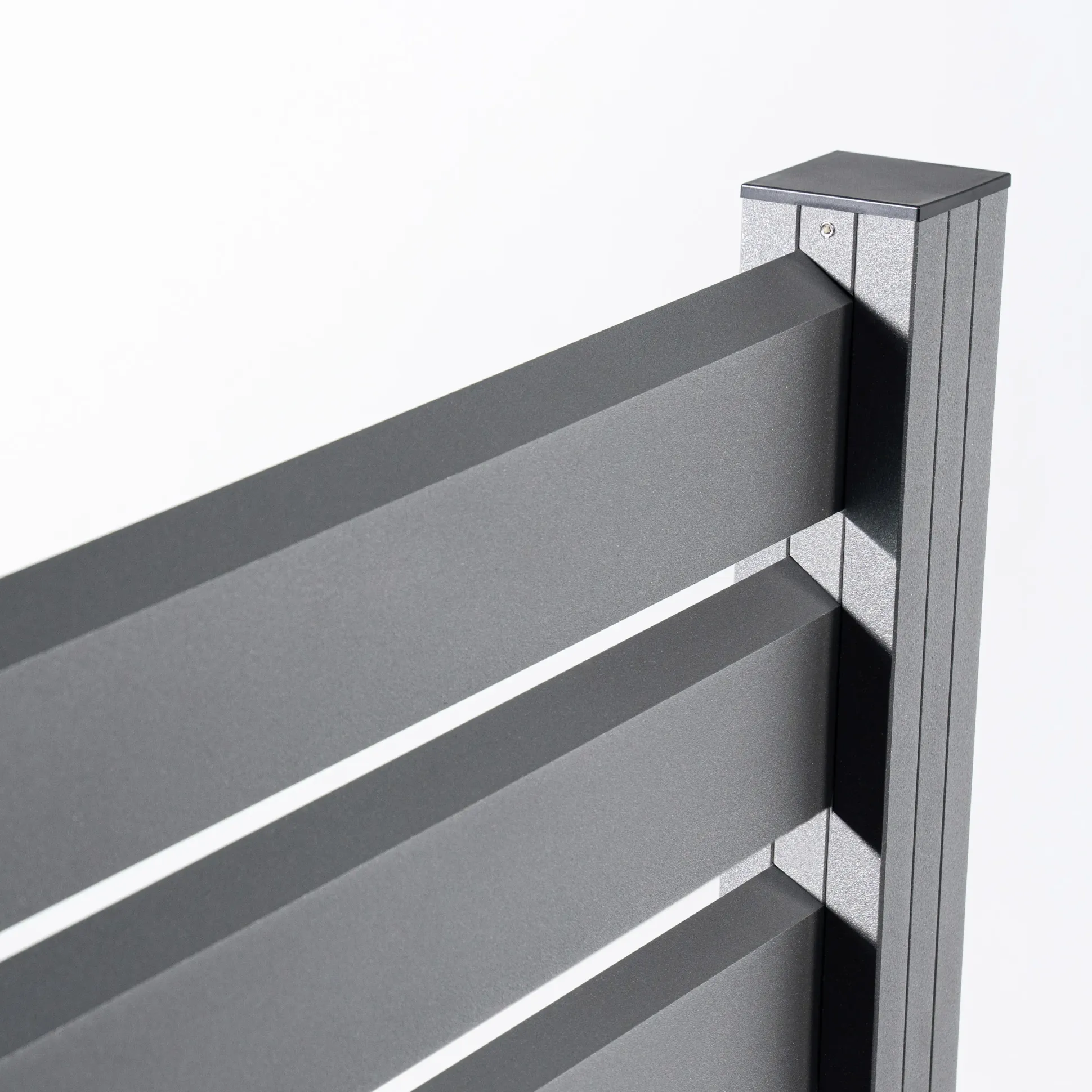 Ambiente Alu-Zaun Erweiterungsset Rhombus MAXI 187 x 244,2 cm grau