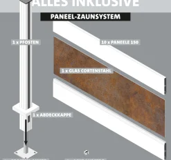 Ambiente Alu-Zaun Erweiterungsset Paneel 150 anthrazit 187 x 184,2 cm