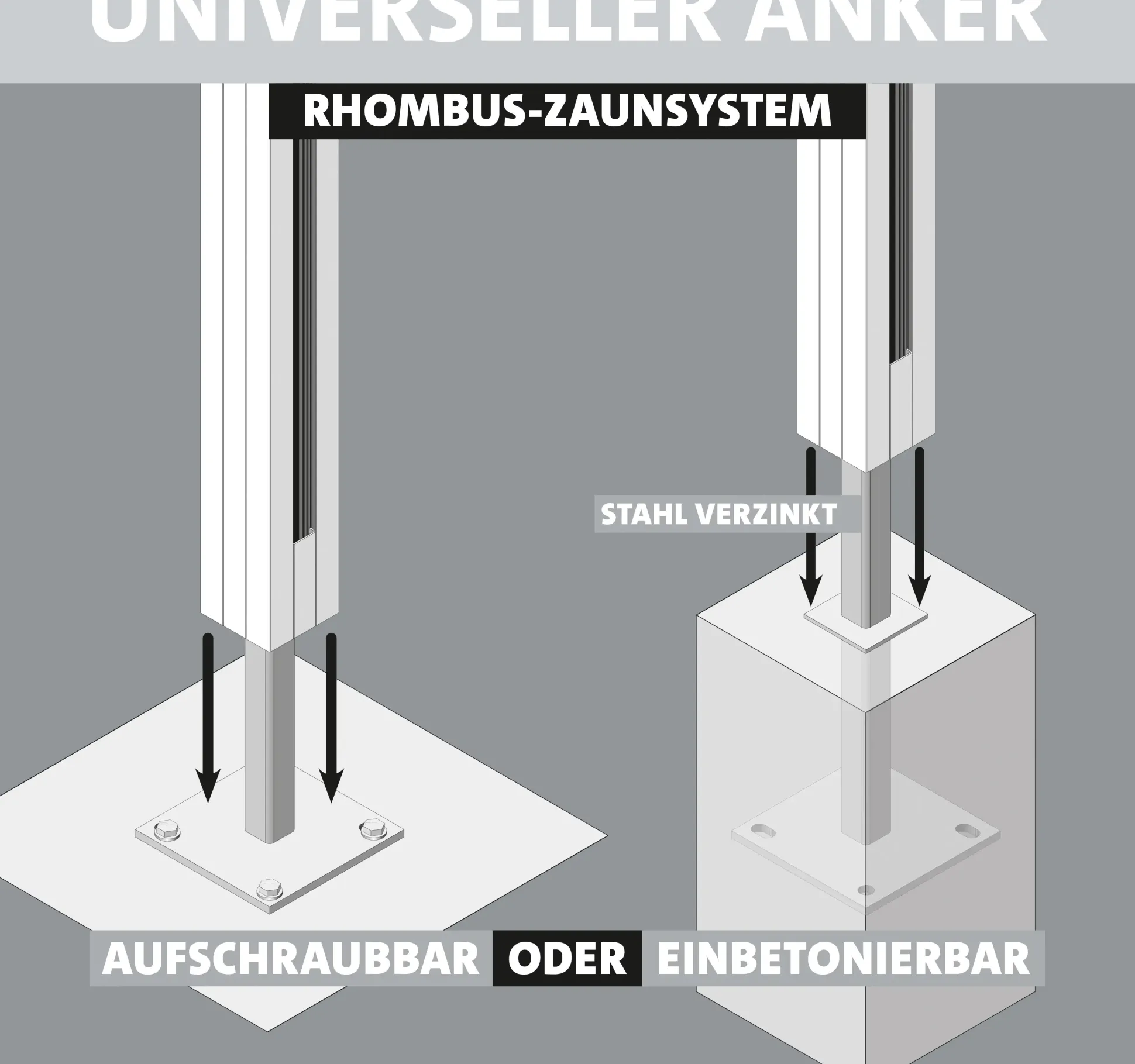 Ambiente Alu-Zaun Erweiterungsset Rhombus MINI 187 x 124,2 cm weiß