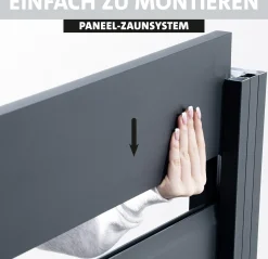 Ambiente Alu-Zaun Erweiterungsset Paneel 150 anthrazit 187 x 184,2 cm
