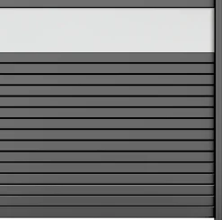 Ambiente Alu-Zaun Erweiterungsset Rhombus MINI 187 x 184,2 cm grau