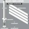 Ambiente Alu-Zaun Grundset Rhombus MAXI 187 x 244,2 cm weiß