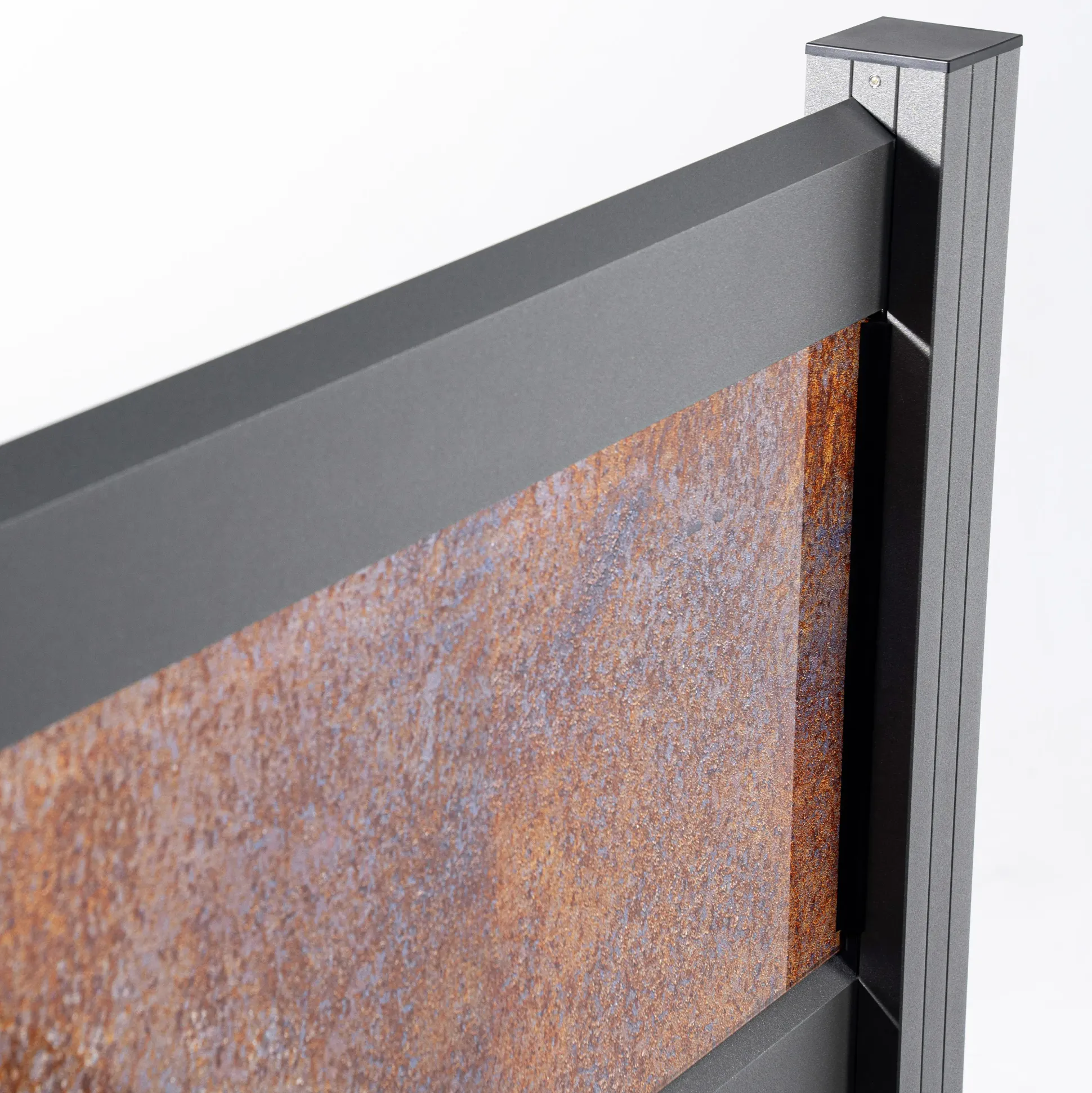 Ambiente Alu-Zaun Grundset Rhombus MINI 187 x 124,2 cm grau