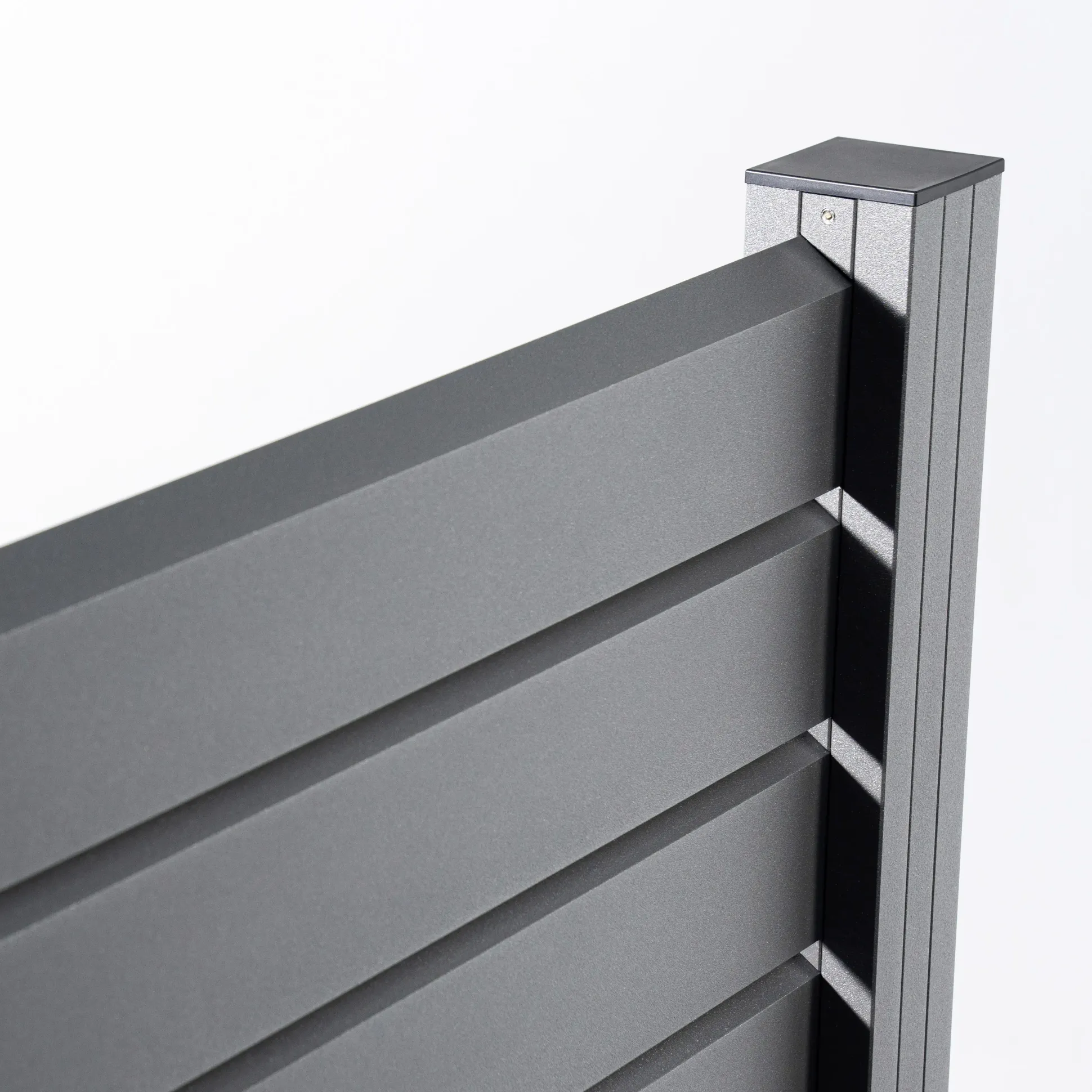 Ambiente Alu-Zaun Grundset Rhombus MINI 187 x 184,2 cm grau