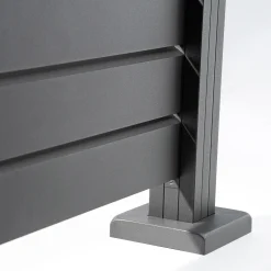 Ambiente Alu-Zaun Grundset Rhombus MINI 187 x 184,2 cm grau