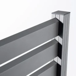 Ambiente Alu-Zaun Grundset Rhombus MAXI 187 x 124,2 cm grau