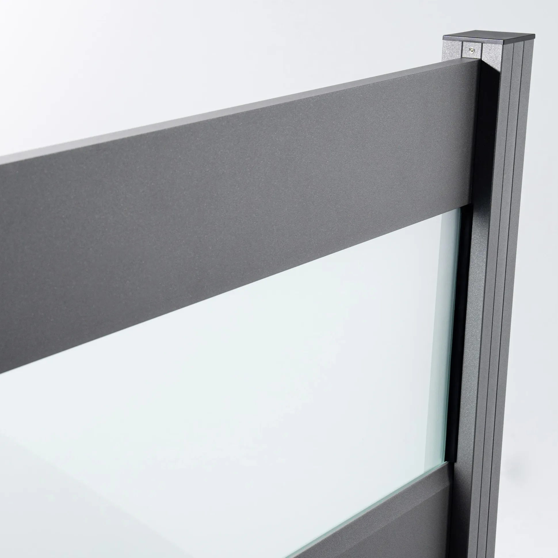 Ambiente Alu-Zaun Grundset Paneel 150 grau 187 x 184,2 cm