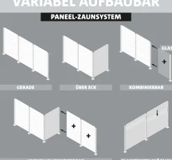Ambiente Alu-Zaun Grundset Paneel 150 anthrazit 187 x 184,2 cm