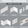 Ambiente Alu-Zaun Grundset Rhombus MINI 187 x 184,2 cm weiß
