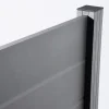 Ambiente Alu-Zaun Grundset Paneel 150 grau 187 x 124,2 cm