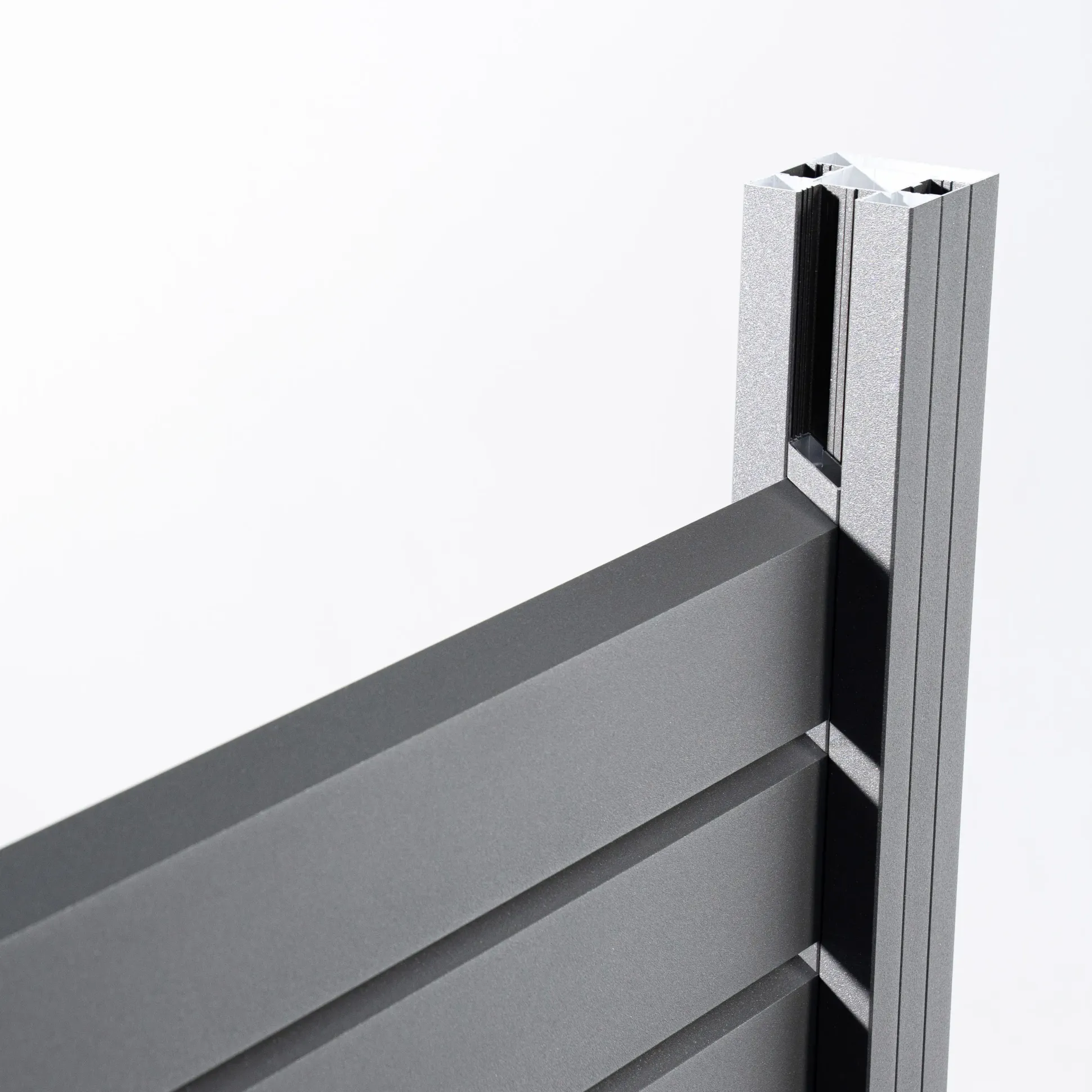 Ambiente Alu-Zaun Grundset Rhombus MINI 187 x 244,2 cm grau