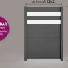 Ambiente Alu-Zaun Paneel 150 + ESG 8 mm 120 cm x 180 cm 22 mm stark