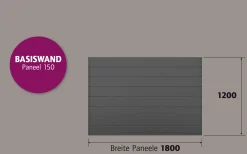 Ambiente Alu-Zaun Paneel 150 B x H: 180 cm x 120 cm, 22 mm stark