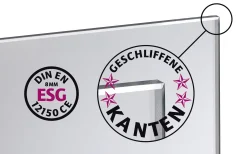 Ambiente Alu-Zaun Paneel 150 + ESG 8 mm 120 cm x 180 cm 22 mm stark