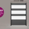 Ambiente Alu-Zaun Paneel 150 + ESG 8 mm 120 cm x 180 cm 22 mm stark