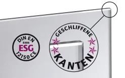 Ambiente Alu-Zaun Paneel 150 + ESG 8 mm 120 cm x 180 cm 22 mm stark