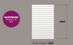 Ambiente Alu-Zaun Rhombus 90 MIDI B x H: 120 cm x 180 cm 22 mm stark