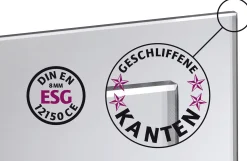 Ambiente Glaszaun B: 103 x Höhe: L 180/R 120 cm, gehärtetes 8 mm Glas