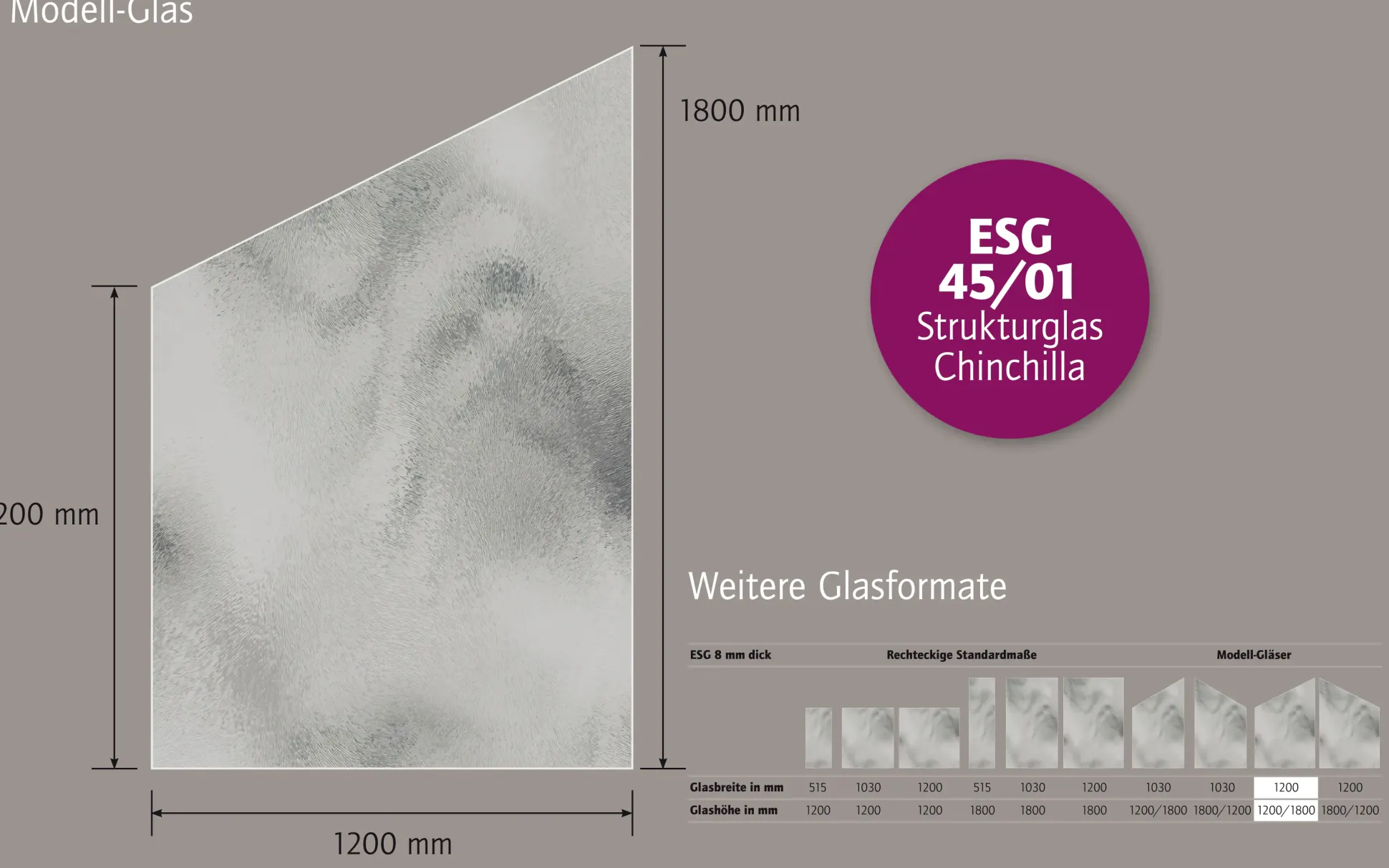 Ambiente Glaszaun B: 120 x Höhe: L 120/R 180 cm, gehärtetes 8 mm Glas