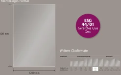 Ambiente Glaszaun B x H: 120 cm x 180 cm, gehärtetes 8 mm Glas