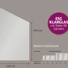Ambiente Glaszaun Dekor 84 schräg 120 x 180/120 cm gehärtetes 8 mm Glas