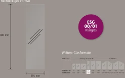 Ambiente Glaszaun Dekor 00/01 51,5 x 180 cm gehärtetes 8 mm Glas