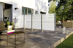 Ambiente Glaszaun Dekor 81 51,5 x 180 cm gehärtetes 8 mm Glas