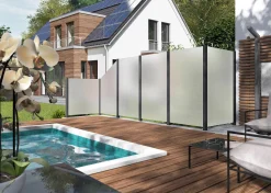 Ambiente Glaszaun Dekor 84 120 x 180 cm gehärtetes 8 mm Glas