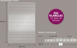 Ambiente Glaszaun Dekor 83 120 x 180 cm gehärtetes 8 mm Glas