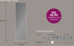 Ambiente Glaszaun Dekor 44/03 51,5 x 180 cm gehärtetes 8 mm Glas