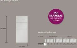 Ambiente Glaszaun Dekor 81 51,5 x 120 cm gehärtetes 8 mm Glas