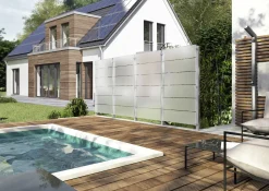 Ambiente Glaszaun Dekor 82 51,5 x 120 cm gehärtetes 8 mm Glas