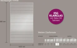 Ambiente Glaszaun Dekor 83 103 x 180 cm gehärtetes 8 mm Glas