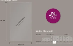 Ambiente Glaszaun Dekor 00/01 103 x 180 cm gehärtetes 8 mm Glas