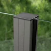 Ambiente Glaszaun Erweiterungsset Klarglas mit Siebdruck 187 x 124,2 cm grau